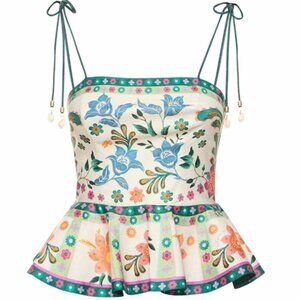 Zimmerman Ginger Scalloped Linen Corset Top